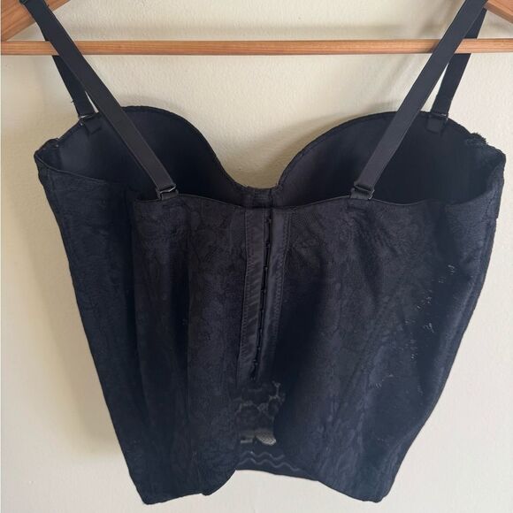 Nicole Miller lace shaping bustier Medium black - Picture 4 of 5